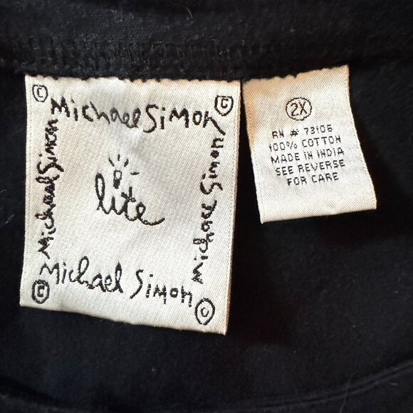 Michael Simon Vtg Halloween Cardigan Sweater 2X Black Ghost Bat Spider Pumpkin - Picture 3 of 13